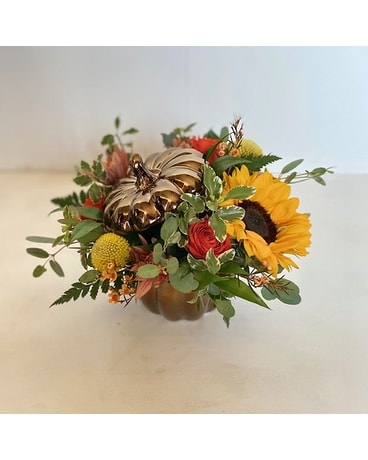 Mini Harvest Pumpkin Flower Arrangement