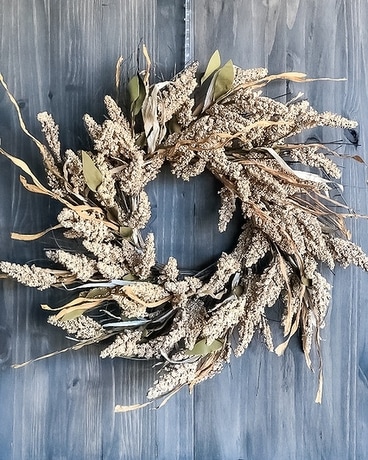 Corn Husk Wreath Specialty Arrangement