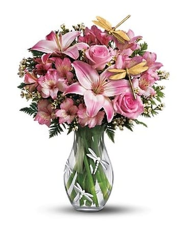 Teleflora's Dragonfly Bouquet Flower Arrangement