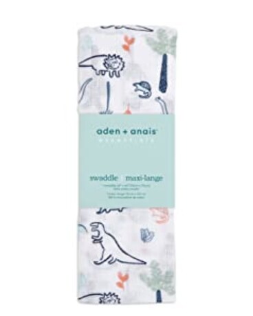 ADEN + ANAIS Muslin Swaddle DinoTime Flower Arrangement