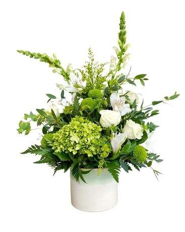 Adrienne's Emerald Garden Arrangement Flower Arrangement