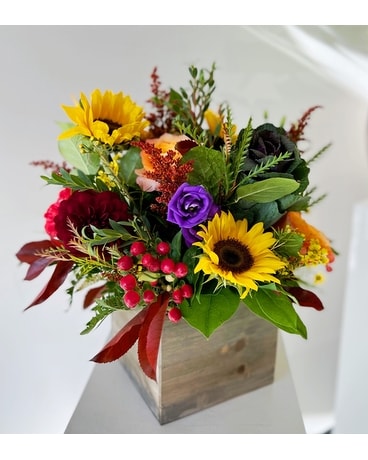 Adrienne's Burst of Fall Flower Arrangement