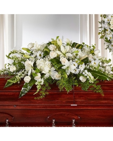 The FTD ® Abundance ™ Casket Spray Funeral Casket Spray Flowers