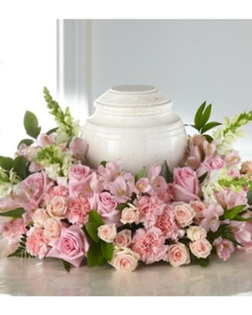 The FTD ® Blooms of Hope ™ Cremation Adornment Funeral Arrangement