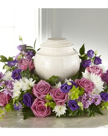 The FTD ® Blooming Sympathy ™ Cremation Adornment Funeral Casket Spray Flowers