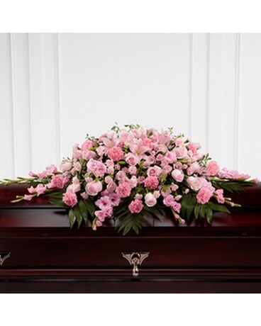 The FTD ® Garden of Comfort ™ Casket Spray Funeral Casket Spray Flowers