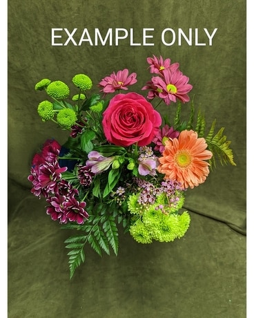 Wrapped Bouquet of Seasonal Flowers Flower Arrangement