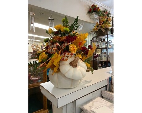 White Pumpkin Arrangemant Custom product