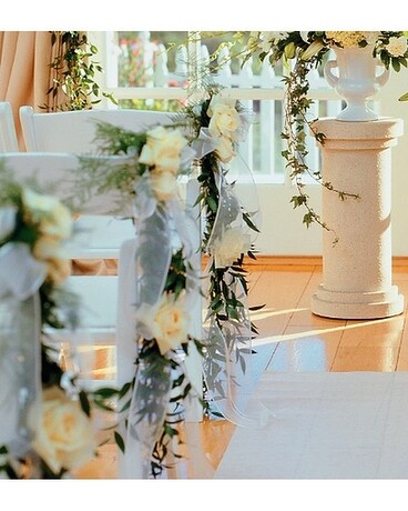 Home Ceremony Chair Cluster Flower Arrangement