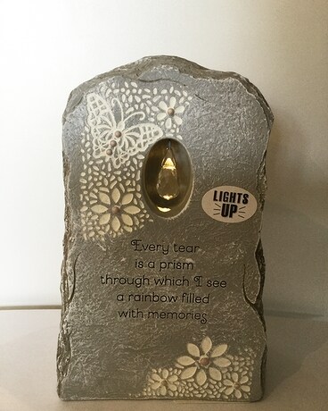 Lit Tear Memory Flower Arrangement