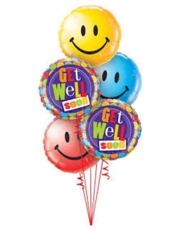 Get Well Balloon Bouquet Flower Arrangement