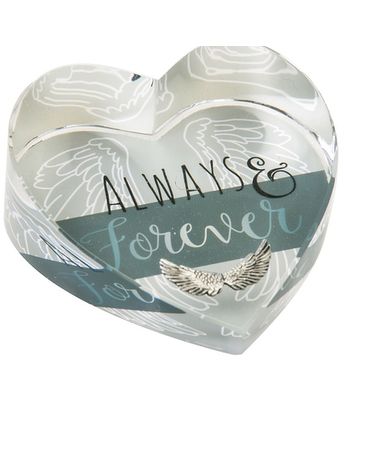 Heart Paperweight Flower Arrangement