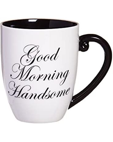 Good Morning Handsome Mug Flower Arrangement