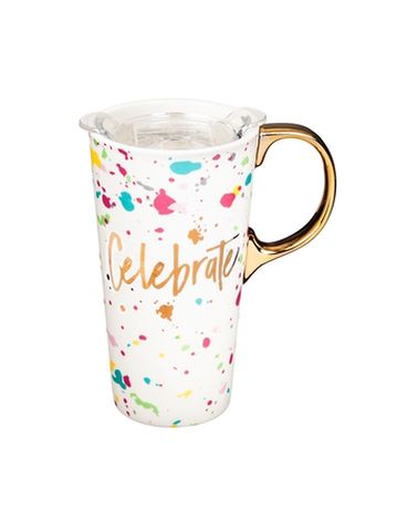 Celebrate Travel Mug Flower Arrangement