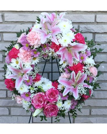 Sweet Goodbye Wreath Flower Arrangement
