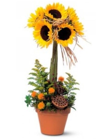 Sunflower Topiary Flower Arrangement