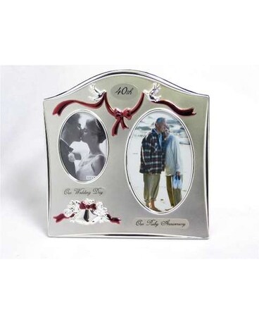 40th Anniversary Frame Flower Arrangement