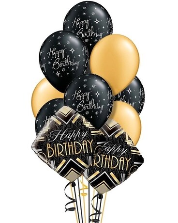 Birthday Balloon Bundle Flower Arrangement