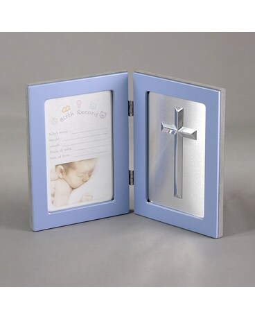 Baby Boy Picture Frame Flower Arrangement