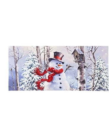 Sassafras Carpet Tray Insert - Snowman Flower Arrangement