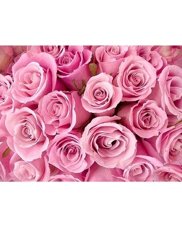 Dozen Roses - Pink Flower Arrangement