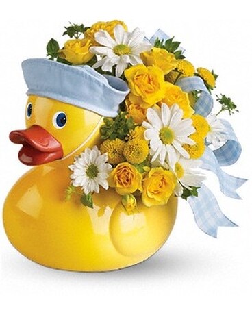 Teleflora's Ducky Delight - Boy Flower Arrangement