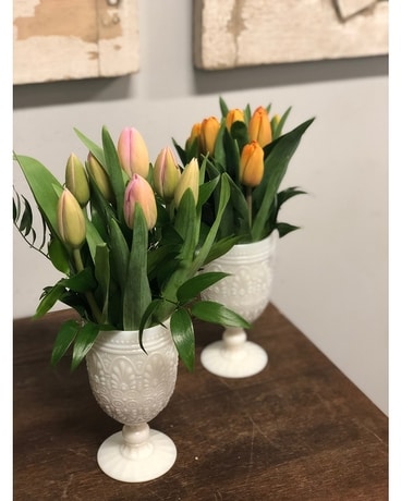 Antique Spring Flower Arrangement