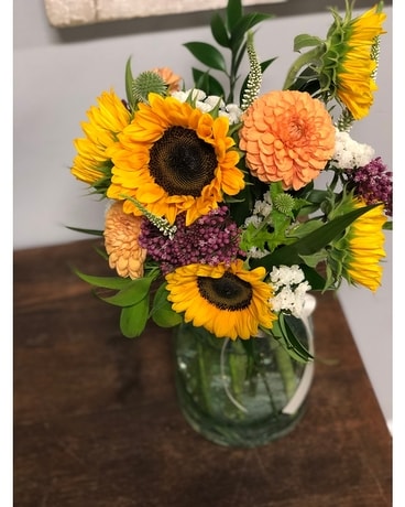 Summer Seedglass Flower Arrangement