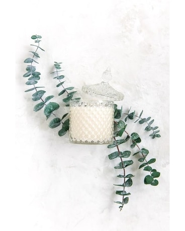 The Good Soy Breathe Easy Aromatherapy Candle Flower Arrangement