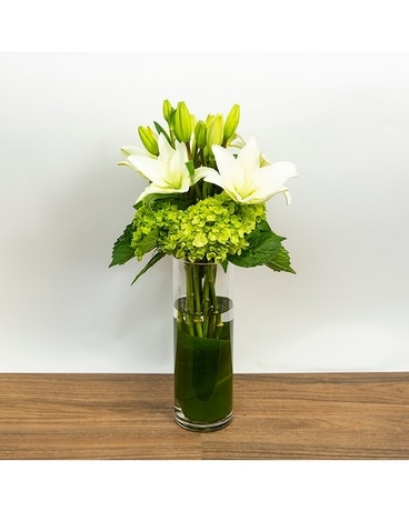 White L.A. Lillies Flower Arrangement