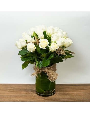 36 Premium White Roses Flower Arrangement