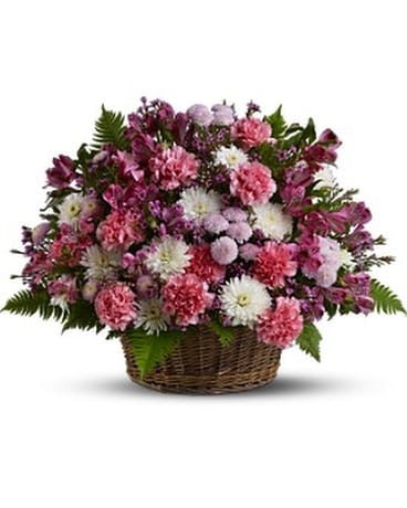 Garden Basket Blooms Sympathy Arrangement