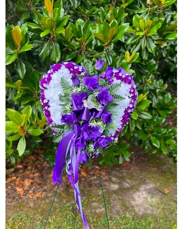 Silk Purple & White Heart Gifts