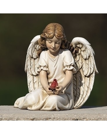 Kneeling Angel With Cardinal Gifts