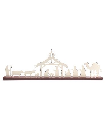 TIN NATIVITY SILHOUTTE SHELF SITTER Gifts