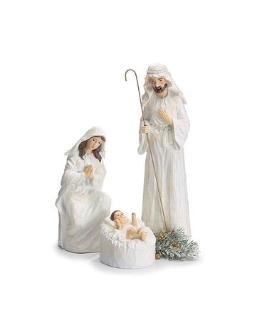 Holy Family Nativity In White Gifts