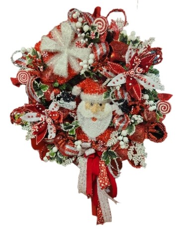 Large Whimsical Santa Wreath Wreath