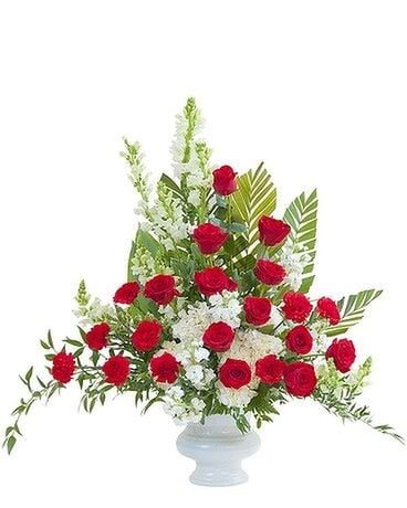 Enduring Strength Urn Flower Arrangement