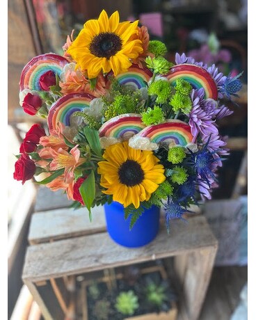 Somewhere Over the Rainbow Flower Arrangement