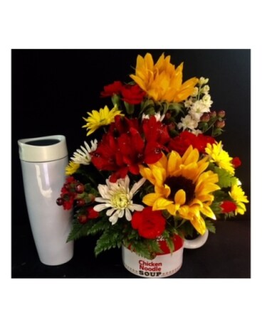 Get Well Flowers and Tea Custom product
