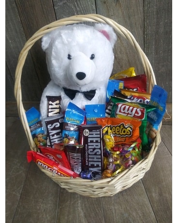 teddy bear with candy