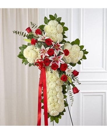 Red Rose Lily Cross Custom product