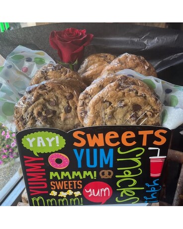 Chocolate Chip Cookie Box Flower Arrangement