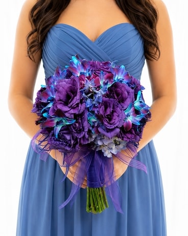 flowers for purple bridesmaid dresses Standard / XS Lavender V-Neck Floral Satin Bridesmaid Dress with Flutter Sleeves
