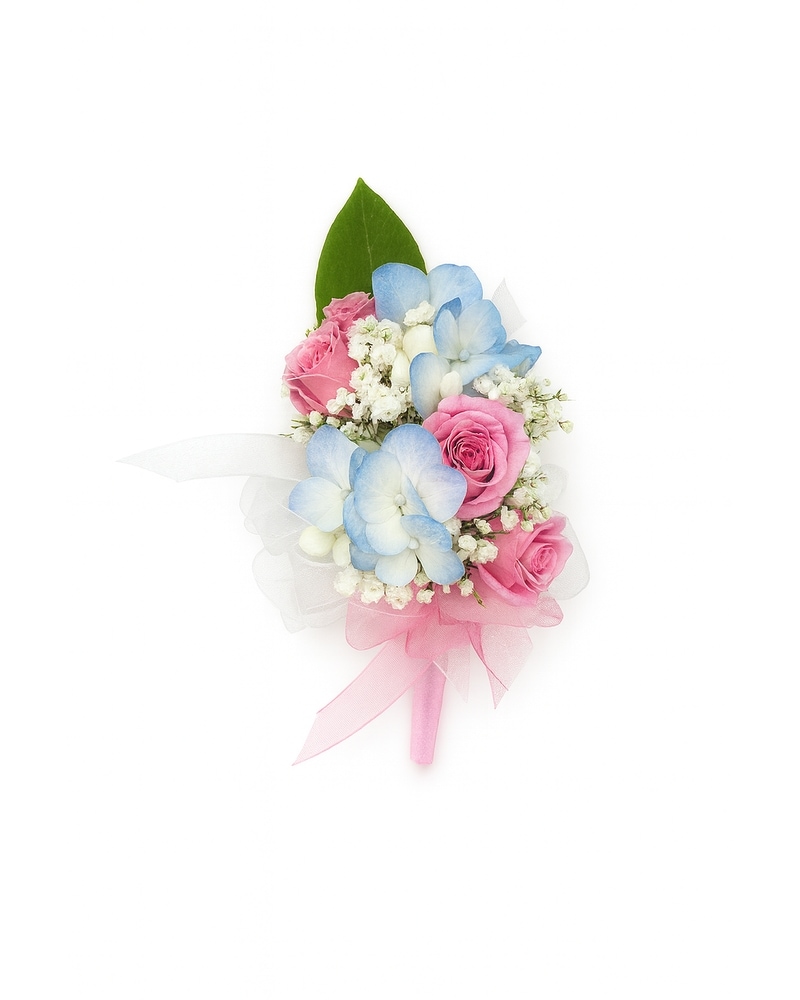 Hydrangea and Rose Corsage in Portland OR - Portland Florist Shop