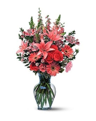 Marvelous Pink by Petals & Stems (Tf9-1) Flower Arrangement