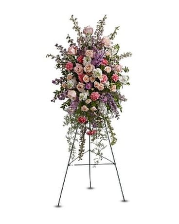 Peaceful Garden Spray by Petals & Stems (TFWEB555) Flower Arrangement