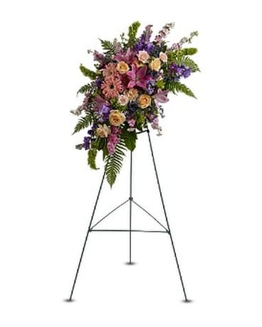 Heavenly Grace Spray by Petals & Stems (TFWEB531) Flower Arrangement