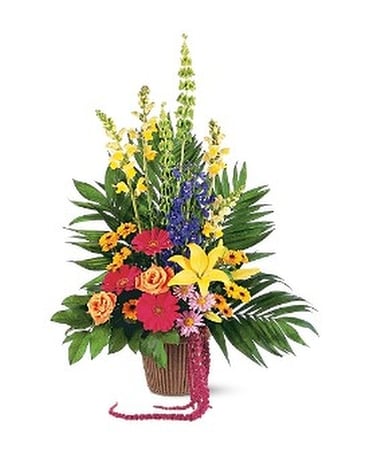 Celebration of Life by Petals and Stems (TF203-9) Flower Arrangement