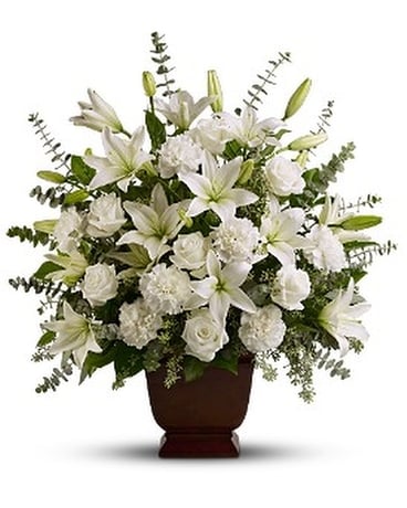 Sincere Serenity by Petals & Stems (TFWEB532) Flower Arrangement